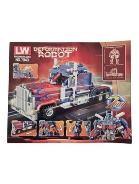Deformation Robot 2-in-1 Red and Blue Truck Building Set